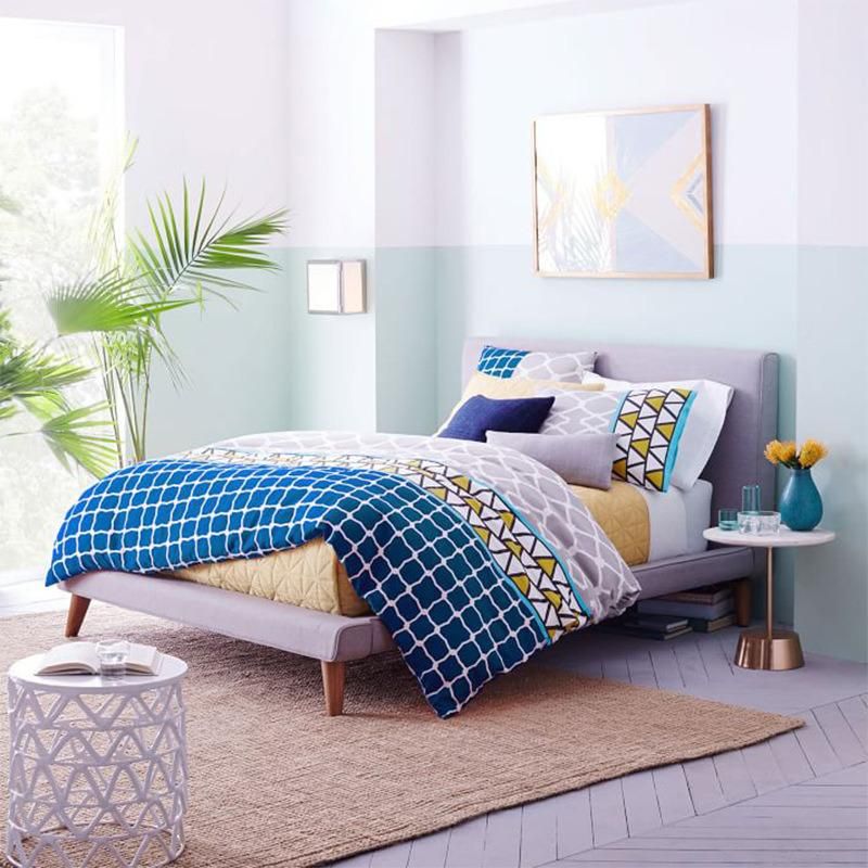 Wholesale Home Bedroom Furniture Modern Fabric Upholstered Bed