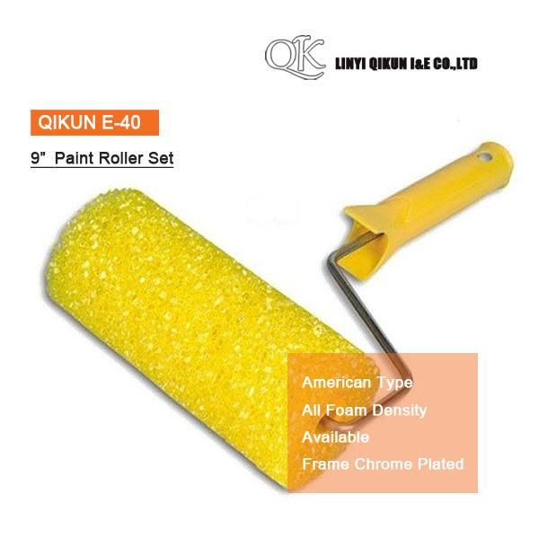 E-32 Hardware Decorate Paint Hand Tools Fabric Cloth 4" Paint Roller with Long Frame Handle