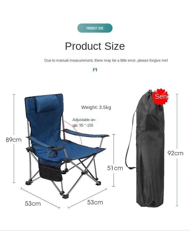 Outdoor Folding Chair Beach Chair Recliner Portable Camping Picnic Chair