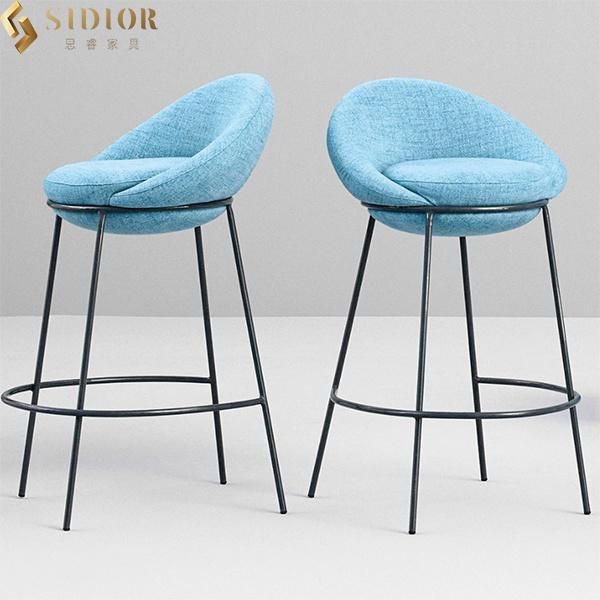 American Style Counter Height Backless Stools Fabric 93cm Height