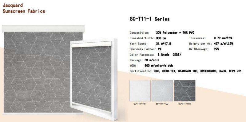 Roller Blinds Fabric with Jacquard Design