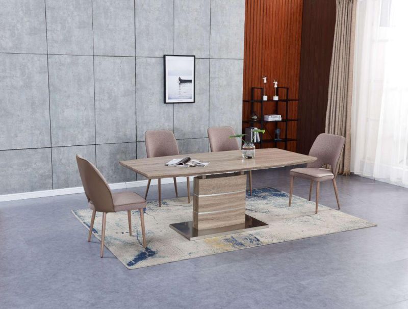 Modern Dining Room Furniture Dining Chair Four Legs with Wood Color