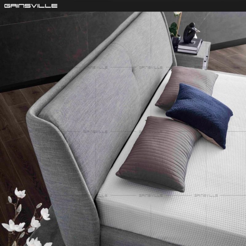 Italy New Design Bed Sofa Bed King Bed Upholstered Fabric Bed Wall Bed Modern Furniture Bedroom Furniture