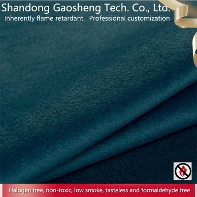 Flame Retardant Polyester New Design Velvet Pure Fabric for Sofa Cover