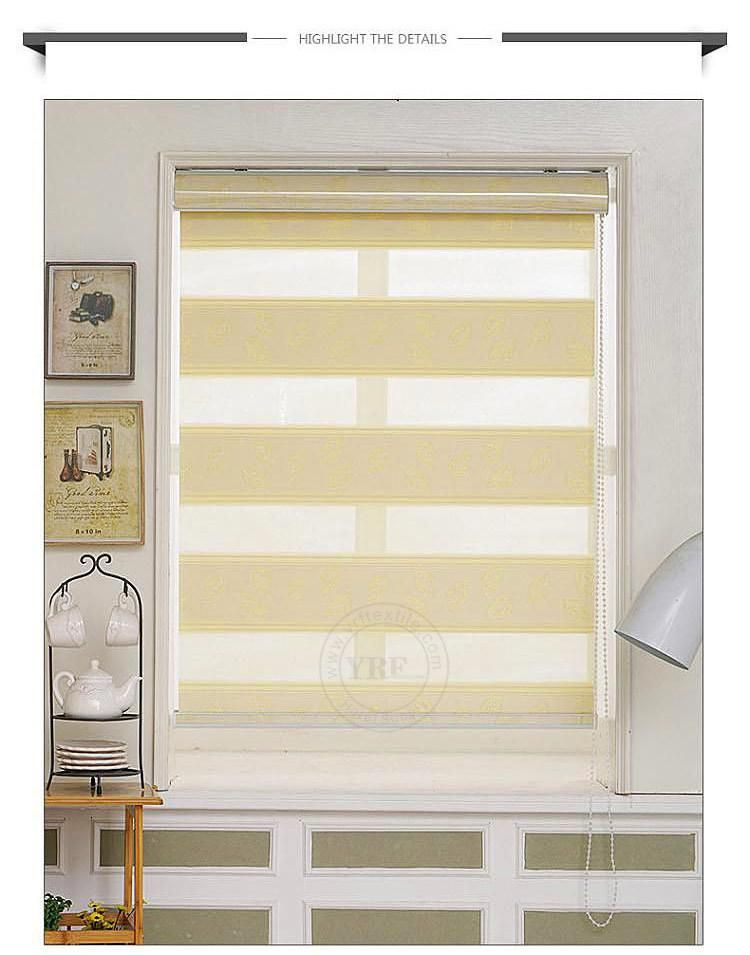 China Superior Manual Zebra Blinds with Decorative Design