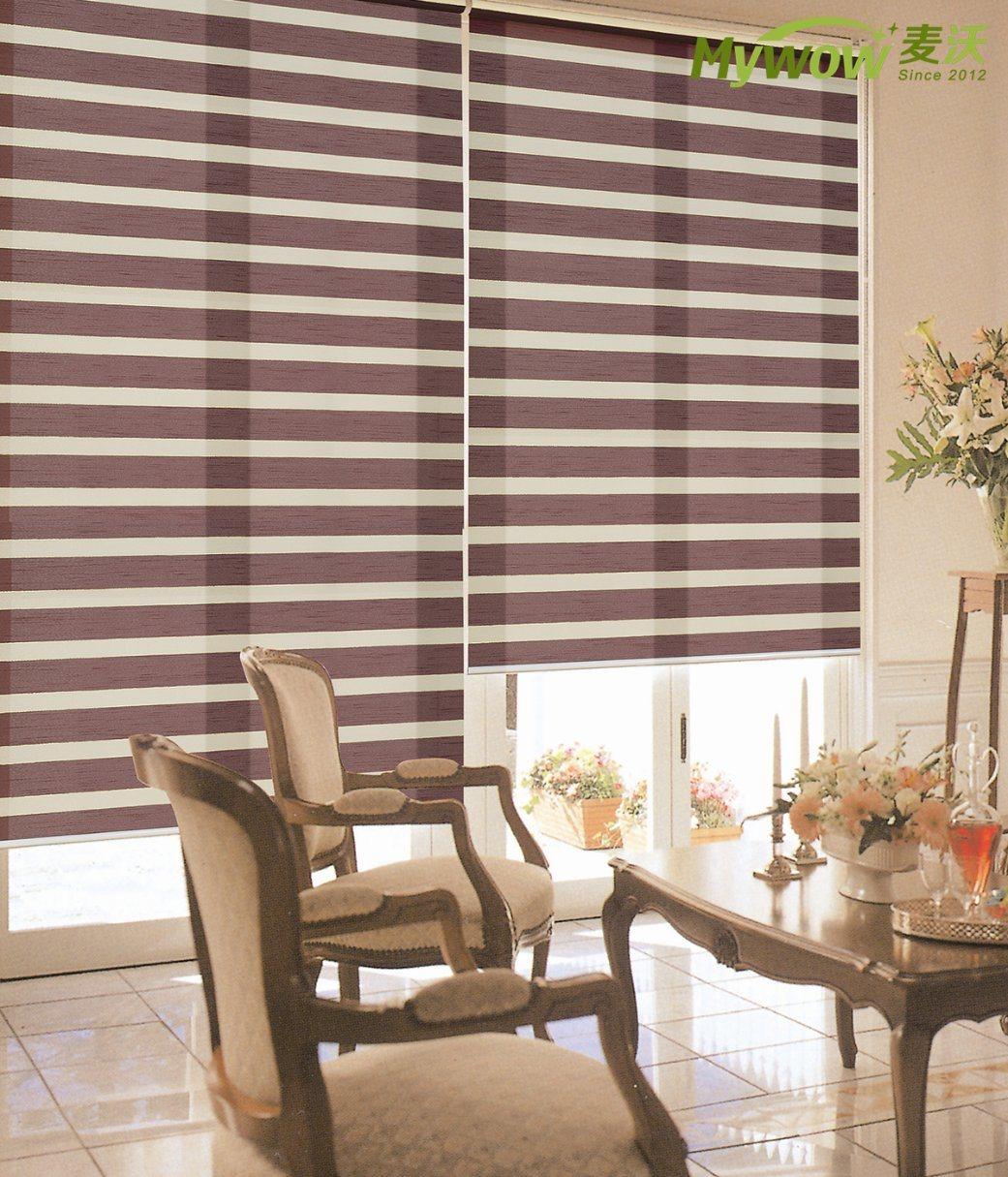 Wholesale Window Blinds Polyester Fabric Dustproof Zebra Roller Blind