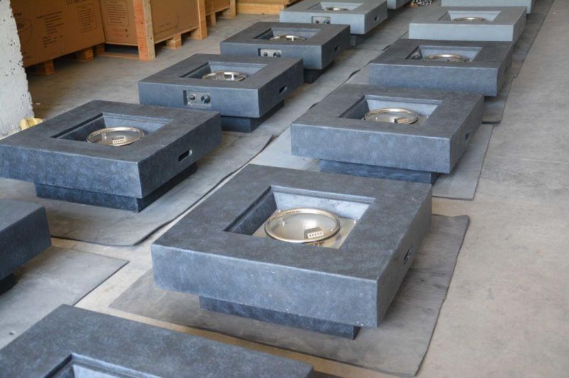 Hot Selling Outdoor Garden Cast Concrete Gas Fire Pit Table