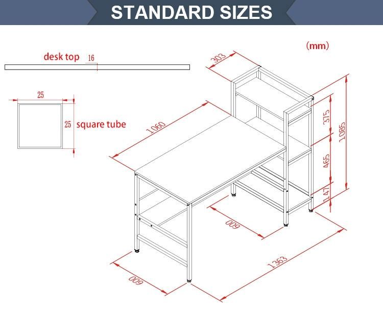 Best Quality Modern Corner Desk Computer Desk Home Office Desk with Custom Trellis