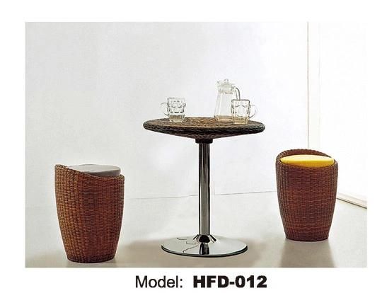 Modern Leisure Simple Outdoor Stool for Hotel Restaurant and Coffee Shop Bar Aluminum Rattan Bar Stool