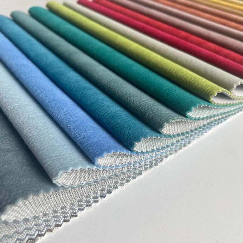 China Nylon Pile Double Flocked Fabric Waterproof Stainproof Water Repellent Easy Cleaning Functional Sofa Fabric for Furniture Upholstery Decorative Material