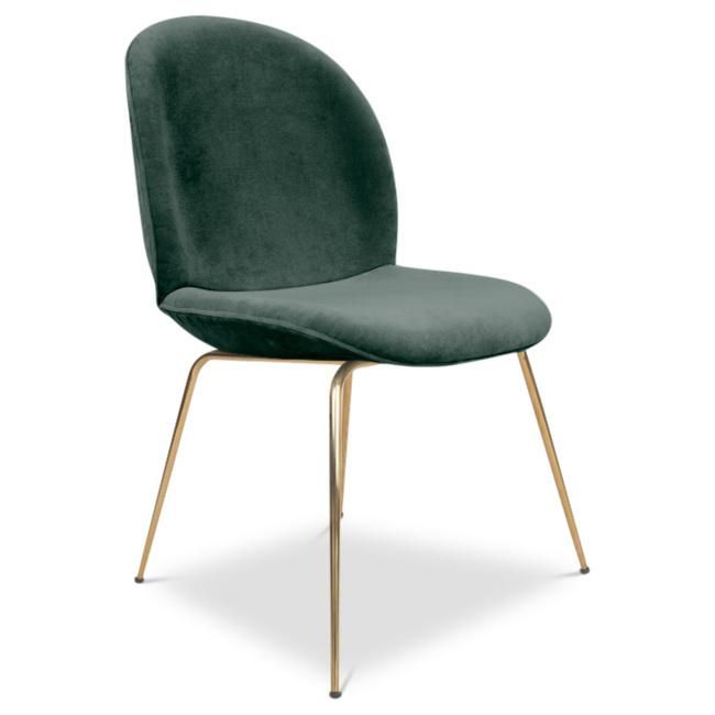 Gubi Beetle Dining Chair in Velvet Fabric