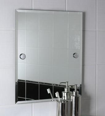 Silver Mirror Glass Waterproof Simple Frameless Bathroom Mirror