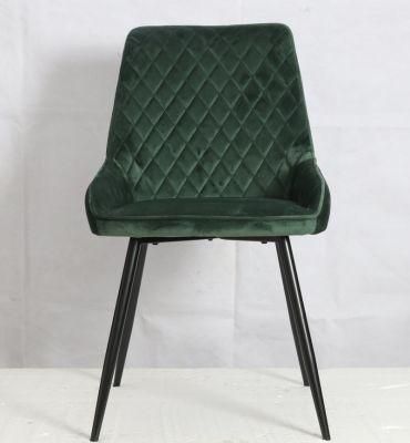 Fabric and Metal Tube Dinner Chair for Restaurant Use