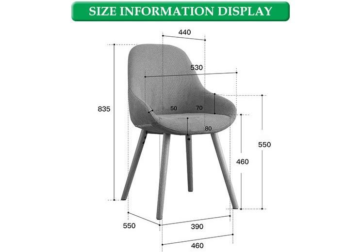 Furniture Modern Furniture Chair Home Furniture Wood Furniture Cheap Northern Europe Style Reach Standard Fabric Solid Wood Leg Solo Dining Room Arm Chair Set