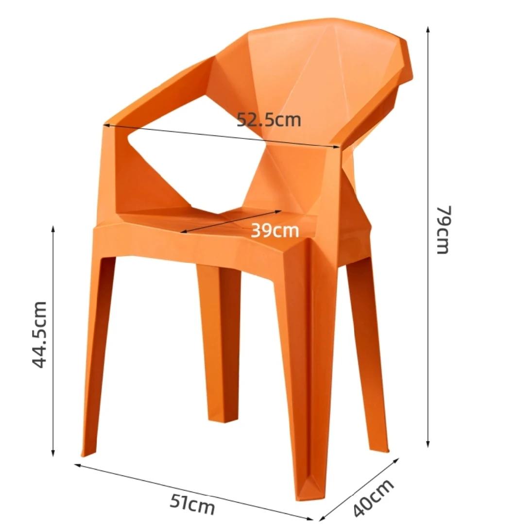 New Design Colourful Plastic Dining Chair with Armrest