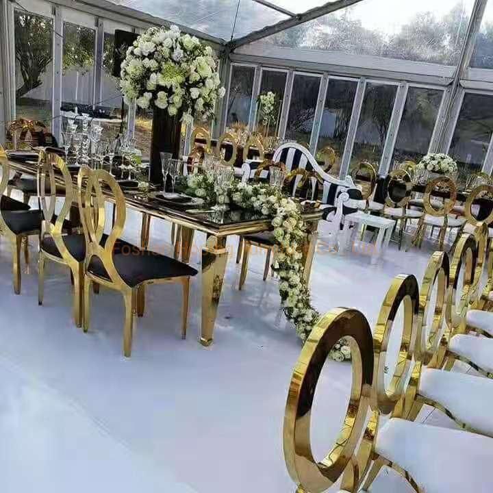 Classic Gold Chair Modern Stackable Metal Hotel Restaurant Wedding Banquet Chiavari Dining Chair