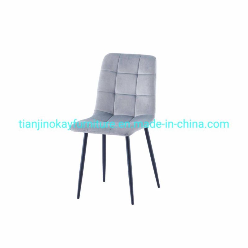 Velvet Chair with Knock Down Legs Dia23mm Metal Tube