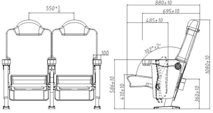 Reclining 2D/3D Home Theater VIP Theater Cinema Auditorium Movie Couch