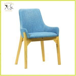 Japanese Simplicity Fabric Upholstery Living Room Chair with Wooden Leg