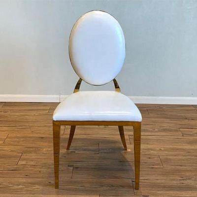 White PU Leather Velvet Fabric Seat Iron Frame Dining Chair