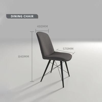 Modern Rectangle Restaurant Marble Dinner Kitchen Table Set Black Fabric Dining Chair