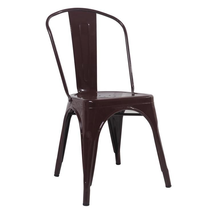 Commercial Outdoor Loft Event Stackable Antique Wrought Iron Chairs for Restaurant Dining