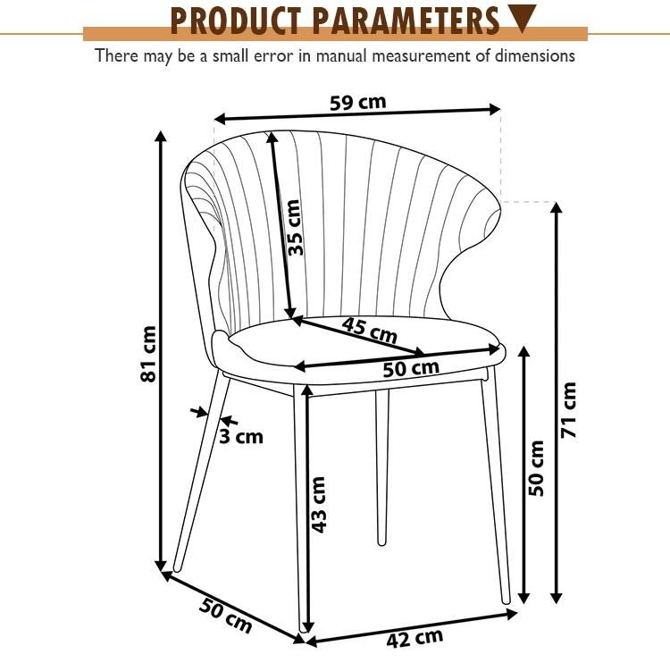 Wholesale Modern Fabric Dining Chair with Black Powder Coated Legs