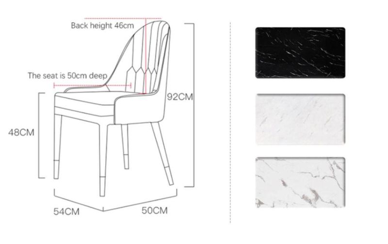 China Modern Wholesale Dining Room Furniture Luxury Restaurant Dining Table Chair Home Dining Nordic Style Dining Chair