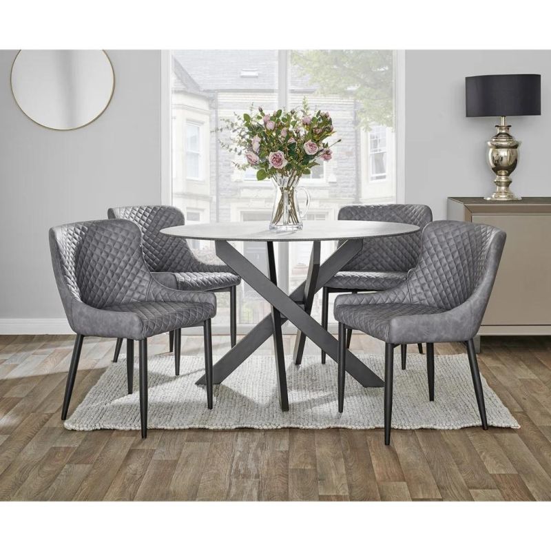 High Quality Glass Dining Table Set 6 Chairs