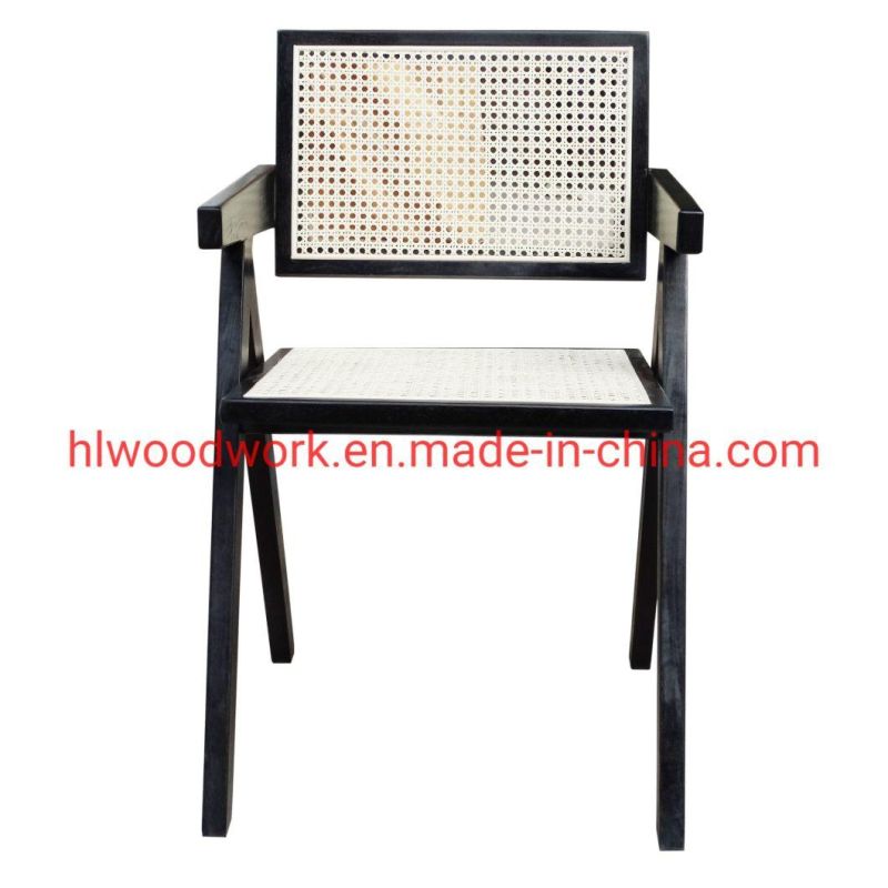 Hotel Chair K Style Rattan Chair Ash Wood Black Chair Dining Chair