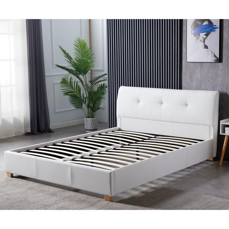 Vintage Headboard for Bed Upholstered Frame Queen Leather Platform Bed