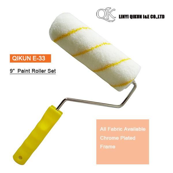 E-25 Hardware Decorate Paint Hand Tools Acrylic Fabric Paint Roller Yellow Color Sponge Foam Roller