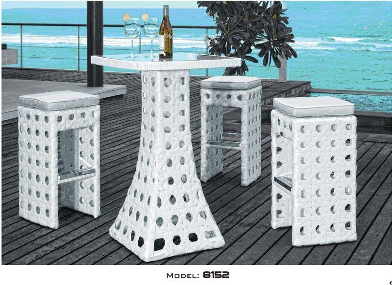 Outdoor Bar Set Wicker Bar Furniture PE Rattan Bar Table