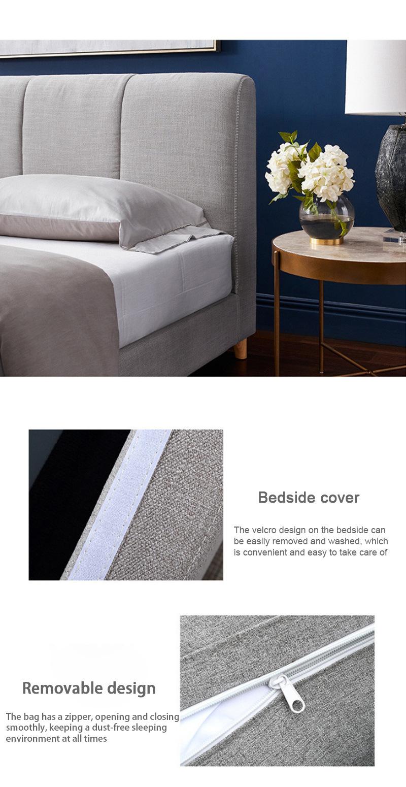 Wholesale Modern Hotel Bedroom Furniture Home Linen Fabric King Size Bed