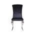 Modern Home Furniture Metal Stainless Steel Louis Black Velvet Dining Chair