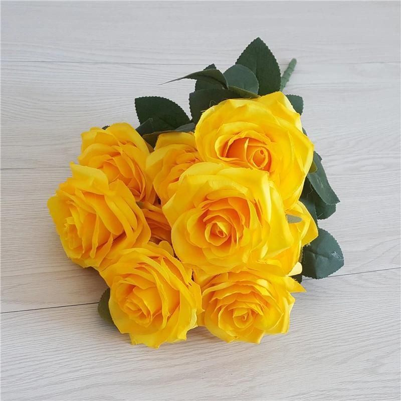 Silk Fabric Flower Bouquet Artificial Rose Flower