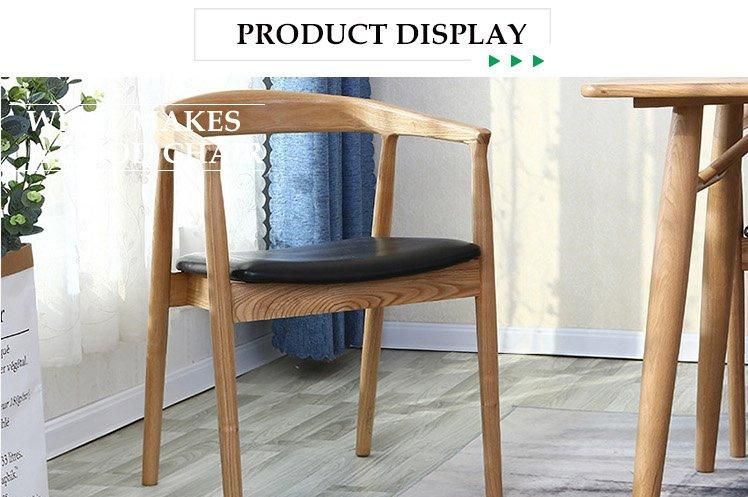 Furniture Modern Furniture Chair Home Furniture Wooden Furniture Contemporary Luxury Classic Design Faux PU Leather Restaurant Dining Room Chairs with Arms