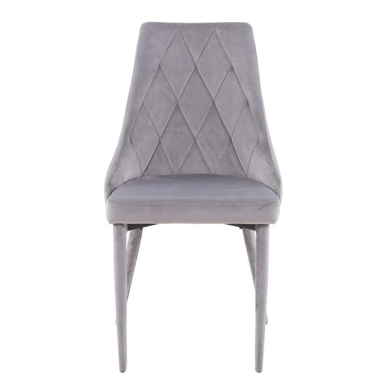 Wholesale Hotel Luxury Metal Frame Velvet Fabric Dining Chair