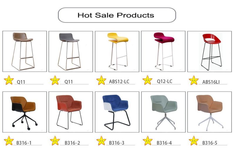 High Quality Modern Industrial Fabric Leather High Bar Stool Bar Chairs