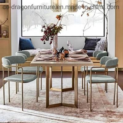 Modern Wholesale Steel Dining Chair with Fabric for Dining Furniture