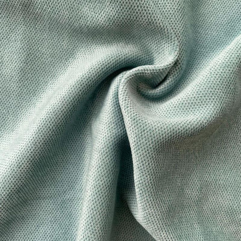 China Home Textile Two Tones Herringbone Waterproof Functional Sofa Material Furniture Cloth Upholstery Fabric Fake Linen Fleeced Velvet Velboa Fabric (JX009)