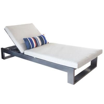 Garden Double Aluminum Sun Lounger and Sunbed with Cushion