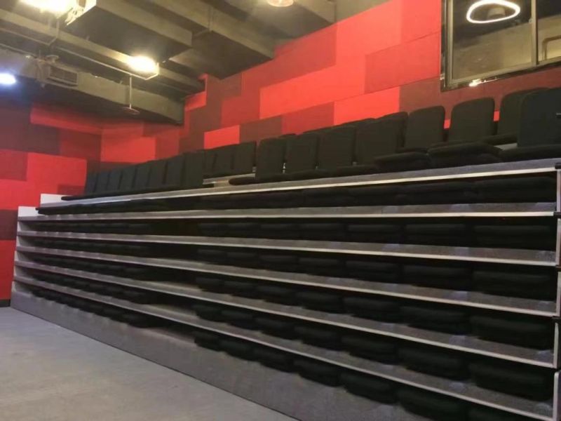 Floor Mounted Fabric Telescopic Bleachers Bleacher with Foam Chair Jy-768f