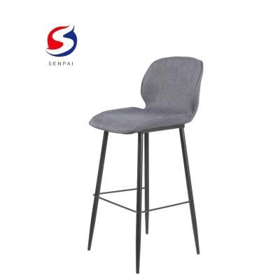 Modern Nordic Style Fabric Restaurant Cafe Dining Lounge Living Room Furniture Stool Bar Chair