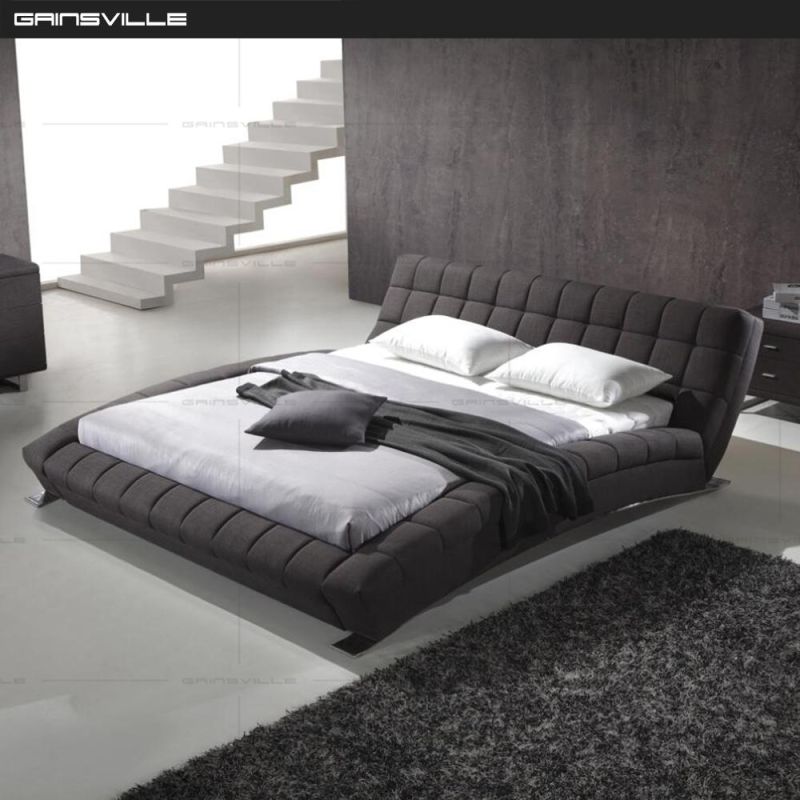 Hot Sales American Modern Storage Bed Design Wholesale Bedroom Furniture Adjustable Head-Rest King Bed with USB Ports