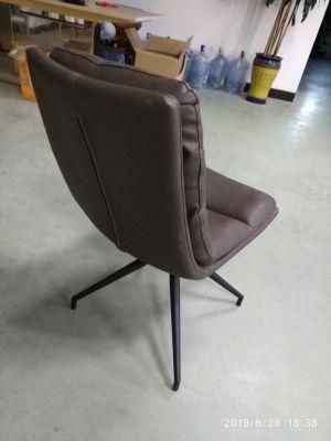 Fully Dacron Cushion Back Swivel Chair Soft Back Dining Chair