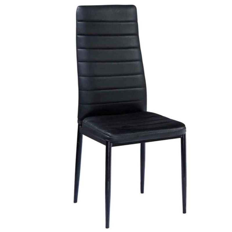 Wholesale Modern Luxury Fashion Colorful Classic Soft PVC Upholstery Cafe Dining Chair with Metal Leg