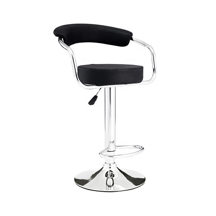 Optional Colors Swivel Straps Leather Stainless Steel Modern Bar Stools Removable Bar Chairs