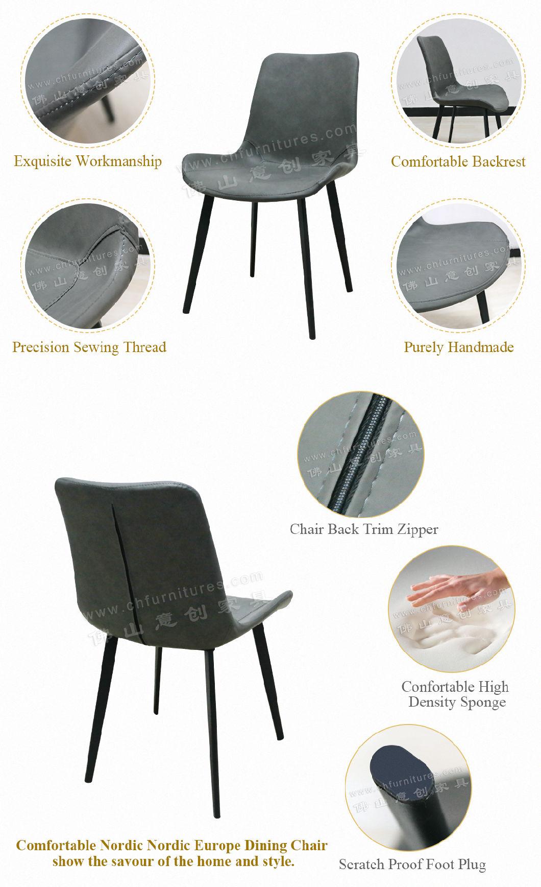 Hyc-F101 Popular Comfortable Nordic Style Dining Chair with PU Leather