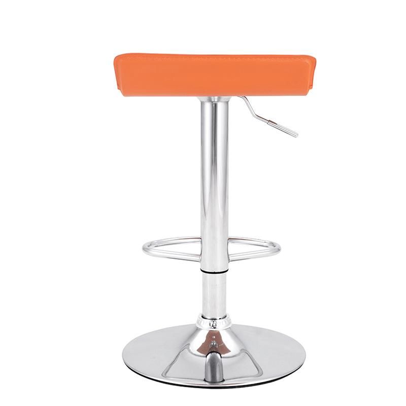 Hot Selling Bar Furniture Chair Modern Swivel Stainless Steel Adjustable Leather Bar Stool